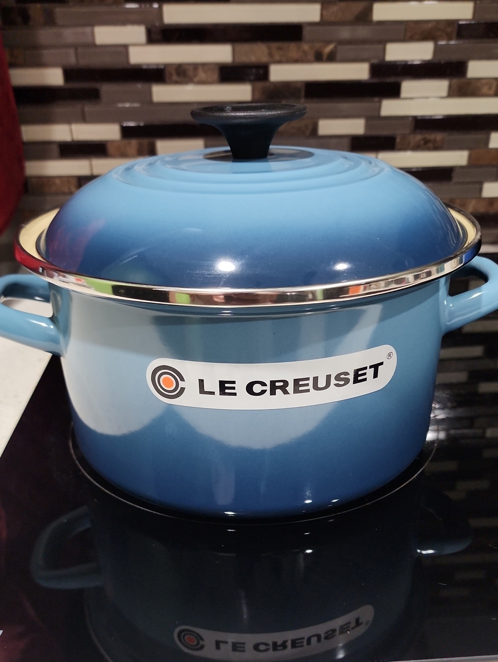 Le Creuset Enamel Casserole/Marine blue
